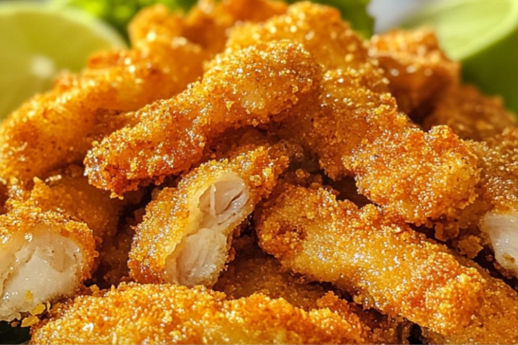 Iscas de Peixe Empanadas